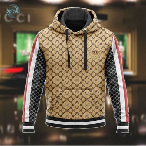 gold gucci hoodie|Gucci sweater hoodie for men.